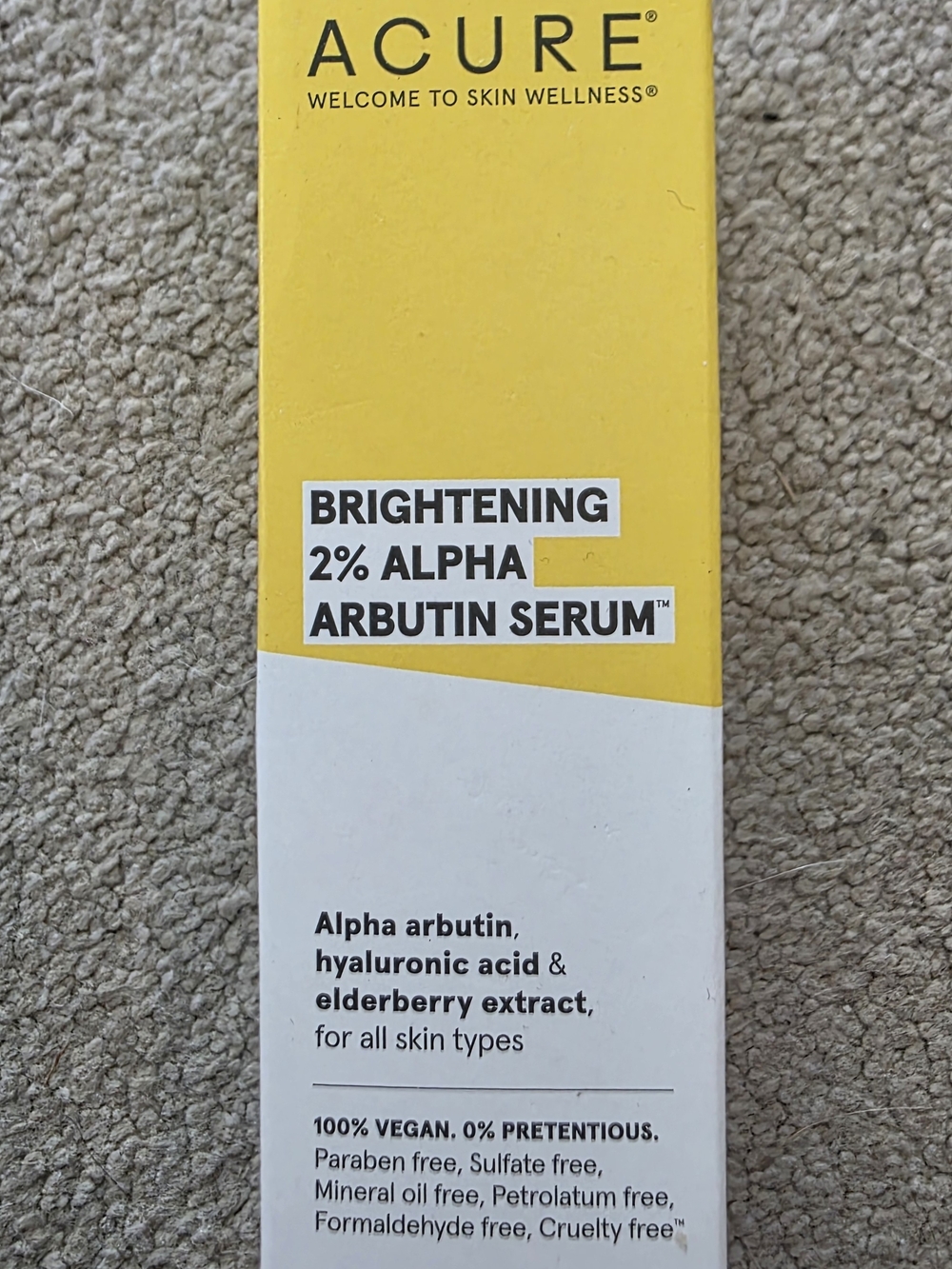 New! Acure Brightening 2% Alpha Arbutin Serum